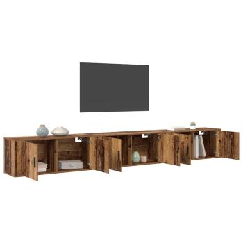 Wand-TV-Schrank Set 3 pcs Altholz 100 x 34,5 x 40 cm