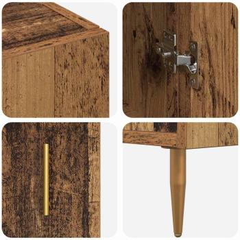 Hochboard Wandmontiert Altholz 69,5 x 34 x 180 cm Holzwerkstoff