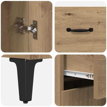 Hochboard Artisan-Eiche 69,5 x 34 x 180 cm Holzwerkstoff