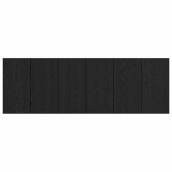 Kopfteil mit Schrank Schwarz Eichen-Optik 337 x 32,5 x 80 cm