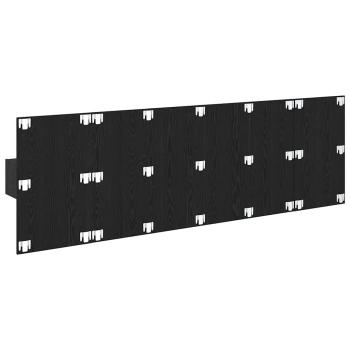 Kopfteil mit Schrank 3 Stk. Schwarz Eichen-Optik Holzwerkstoff