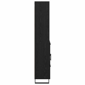 Hochboard Wandmontiert 2 pcs Schwarz Eichen-Optik Holzwerkstoff
