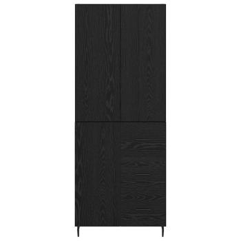 Hochboard 2 pcs Schwarz Eichen-Optik 69,5 x 34 x 180 cm