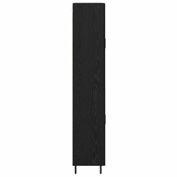 Hochboard 2 pcs Schwarz Eichen-Optik 69,5 x 34 x 180 cm