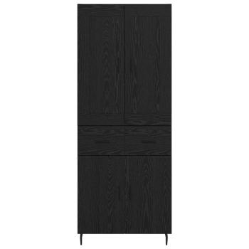 Hochboard 2 pcs Schwarz Eichen-Optik 69,5 x 34 x 180 cm