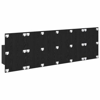 Kopfteil mit Nachttischen 3 pcs Schwarz Eichen-Optik