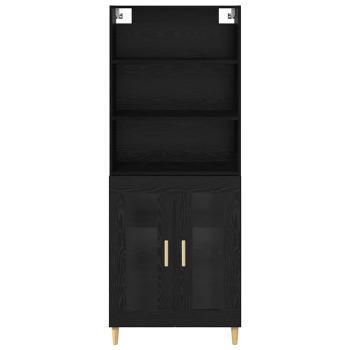 Hochboard 2 pcs Schwarz Eichen-Optik 69,5 x 34 x 180 cm