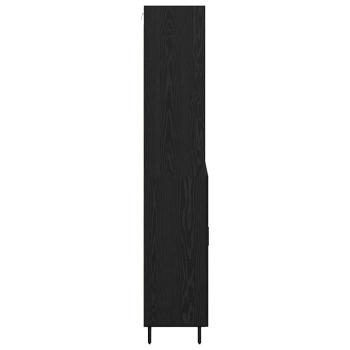 Hochboard 2 pcs Schwarz Eichen-Optik 69,5 x 34 x 180 cm
