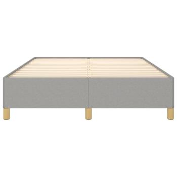 Bettgestell ohne Matratze Hellgrau 135x190 cm Dunkelgrau Stoff