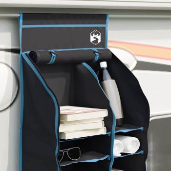 Hängender Zeltorganizer mit 10 Taschen mit Speicher Schwarz