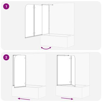 Duschabtrennung Gold 120 x 68 x 130 cm ESG-Glas und Aluminium