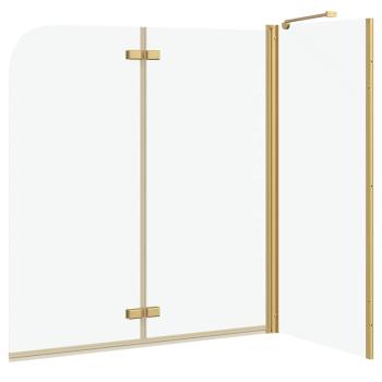Duschabtrennung Gold 120 x 68 x 130 cm ESG-Glas und Aluminium