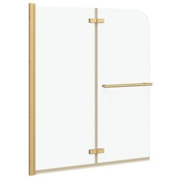 Duschabtrennung Gold 120 x 140 cm ESG-Glas und Aluminium