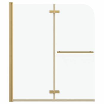 Duschabtrennung Gold 120 x 140 cm ESG-Glas und Aluminium