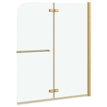 Duschabtrennung Gold 120 x 140 cm ESG-Glas und Aluminium