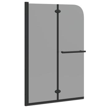 Duschabtrennung Schwarz 120 x 140 cm ESG-Glas und Aluminium