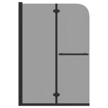 Duschabtrennung Schwarz 120 x 140 cm ESG-Glas und Aluminium