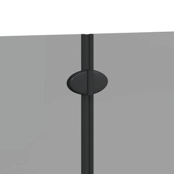 Duschabtrennung Schwarz 120 x 140 cm ESG-Glas und Aluminium