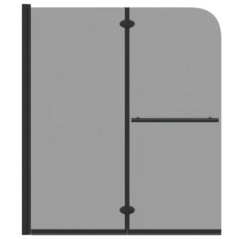 Duschabtrennung Schwarz 95 x 140 cm ESG-Glas und Aluminium