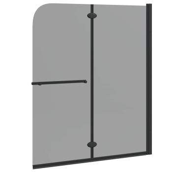 Duschabtrennung Schwarz 95 x 140 cm ESG-Glas und Aluminium