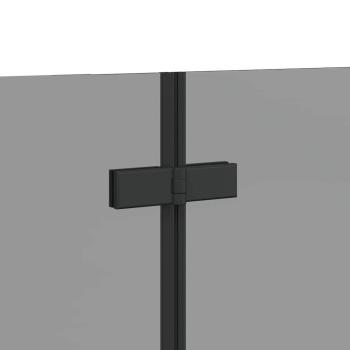 Duschabtrennung Schwarz 130 x 138 cm ESG-Glas und Aluminium
