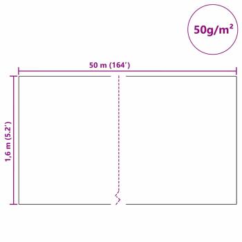 Frostschutz-Pflanzen-Vlies Weiß 50 x 1,6 m Vliesstoff