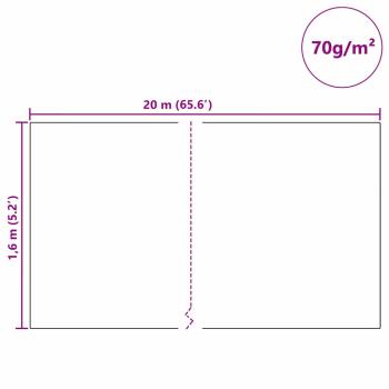 Frostschutz-Pflanzen-Vlies Weiß 20 x 1,6 m Vliesstoff
