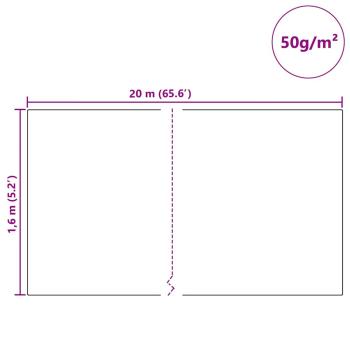 Frostschutz-Pflanzen-Vlies Grün 20 x 1,6 m Vliesstoff