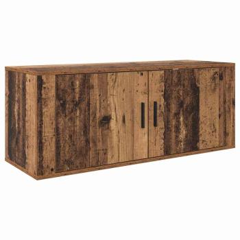 Wandmontiertes TV-Regal Wandmontiert Altholz 100 x 34,5 x 40 cm
