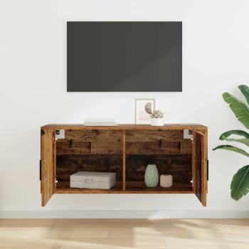 Wandmontiertes TV-Regal Wandmontiert Altholz 100 x 34,5 x 40 cm