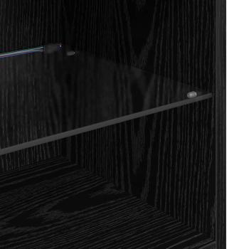 Wandmontierte TV-Schränke 2 pcs Schwarz Eichen-Optik