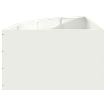 Eckpflanzer Weiß 60 x 60 x 35 cm Stahl