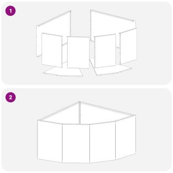Eckpflanzer Anthrazit 60 x 60 x 35 cm Stahl