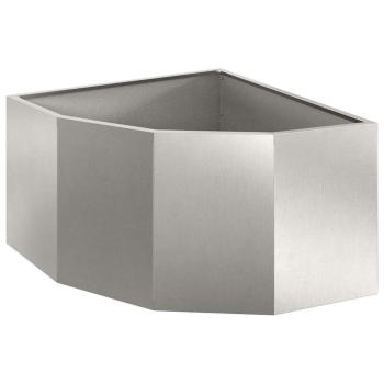 Eckpflanzer Silber 60 x 60 x 35 cm Edelstahl