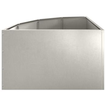 Eckpflanzer Silber 60 x 60 x 35 cm Edelstahl
