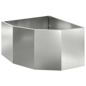 Eckpflanzer Silber 60 x 60 x 35 cm Verzinkter Stahl