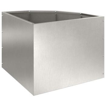 Eckpflanzer Silber 45 x 45 x 35 cm Edelstahl