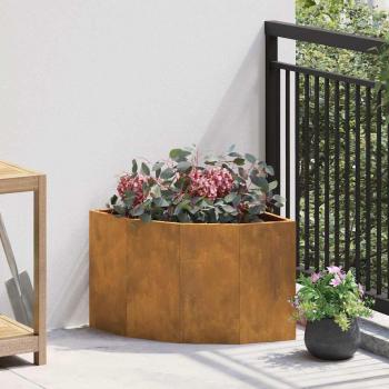 ARDEBO.de - Eckpflanzer Rostig 45 x 45 x 35 cm Wetterfeststahl