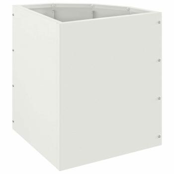 Eckpflanzer Weiß 30 x 30 x 35 cm Stahl