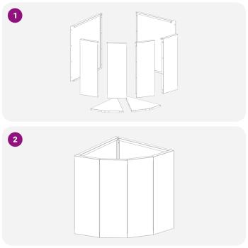 Eckpflanzer Weiß 30 x 30 x 35 cm Stahl