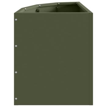 Eckpflanzer Olivgrün 30 x 30 x 35 cm Stahl