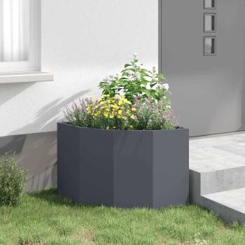 Eckpflanzer Anthrazit 60 x 60 x 50 cm Stahl