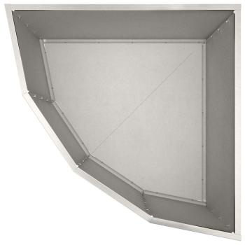 Eckpflanzer Silber 60 x 60 x 50 cm Edelstahl