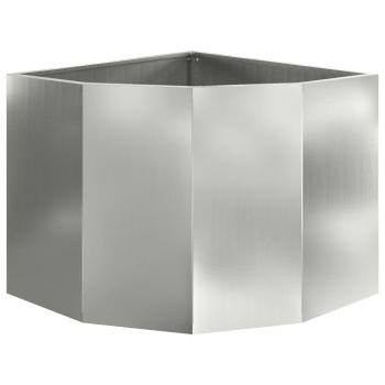 Eckpflanzer Silber 60 x 60 x 50 cm Verzinkter Stahl