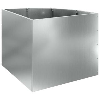 Eckpflanzer Silber 60 x 60 x 50 cm Verzinkter Stahl