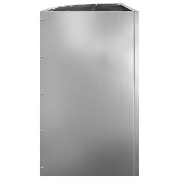 Eckpflanzer Silber 30 x 30 x 50 cm Verzinkter Stahl