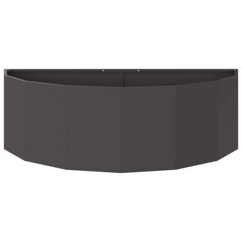 Pflanzkübel Schwarz 120 x 60 x 35 cm Stahl