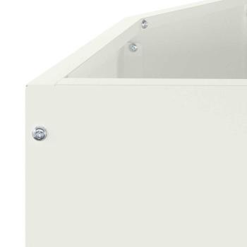 Pflanzkübel Weiß 120 x 60 x 35 cm Stahl