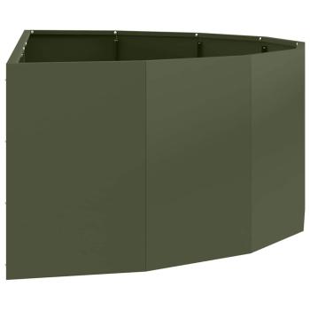Pflanzkübel Olive Grün 120 x 60 x 35 cm Stahl