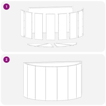 Pflanzkübel Weiß 60 x 30 x 35 cm Stahl